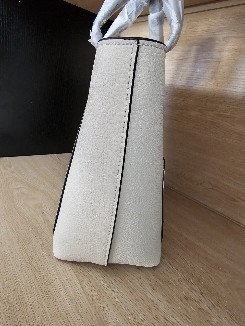 Marc Jacobs Marshmallow Pebbled Leather Tote with Logo Straps